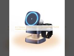 Caricabatterie Wireless 4 in 1 con Luce Notturna 15W/10W/7.5W/5W Caricatore Pieghevole