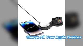 In Caricabatterie wireless pieghevole per dispositivi Apple